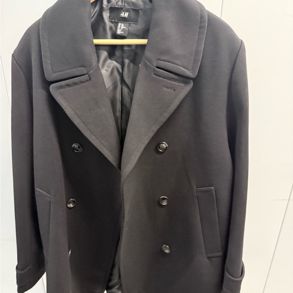 H&M Men's Charcoal Pea Coat